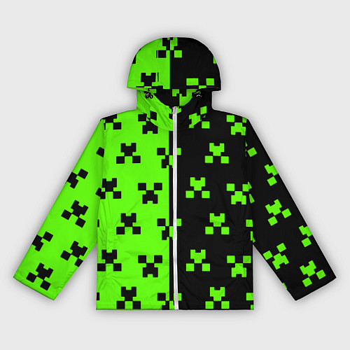 Женская ветровка Майкрафт стиль текстура / 3D-Белый – фото 1