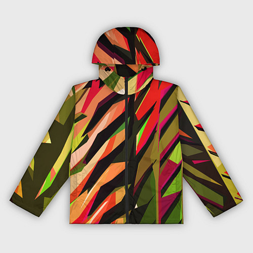 Женская ветровка Красно-чёрная абстракция / 3D-Черный – фото 1