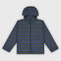 Ветровка с капюшоном женская Тёмно-синий с бежевой полосой, цвет: 3D-черный