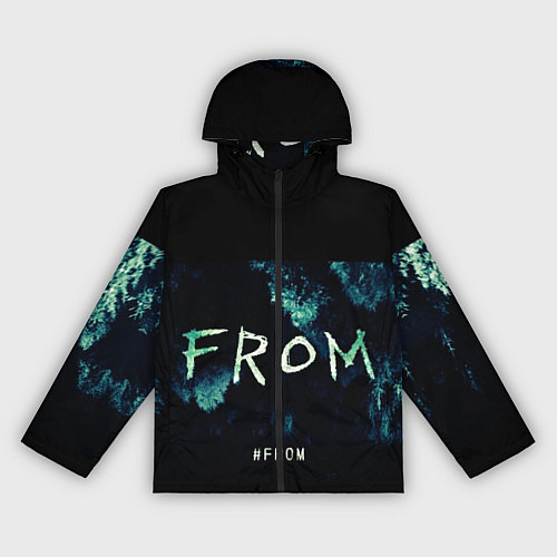 Женская ветровка Извне на фоне леса / 3D-Черный – фото 1