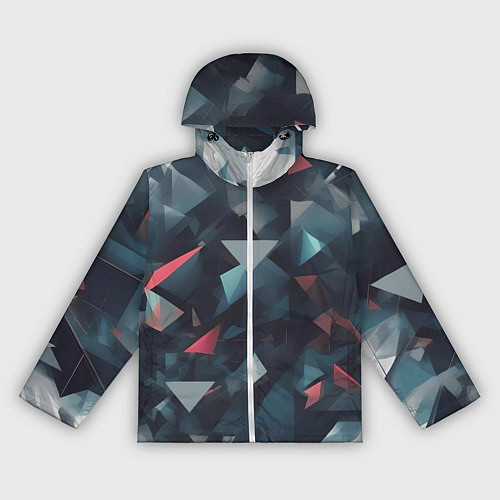 Женская ветровка Абстрактный взрыв и осколки / 3D-Белый – фото 1