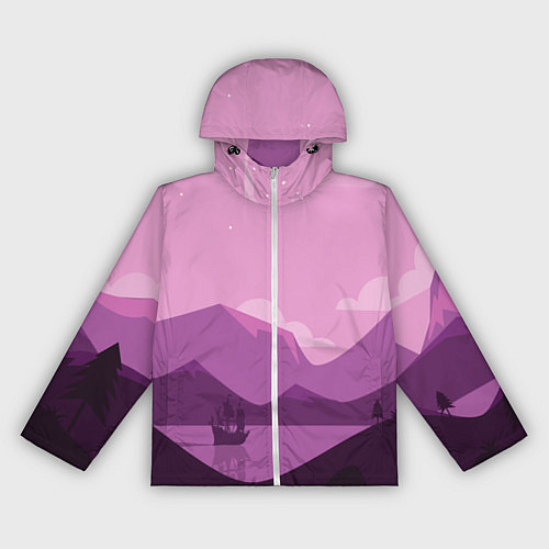 Женская ветровка Горное озеро / 3D-Белый – фото 1