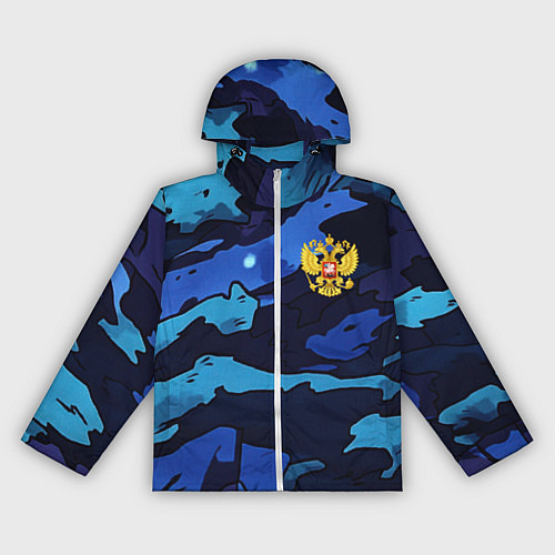 Женская ветровка Камуфляж с гербом РФ / 3D-Белый – фото 1