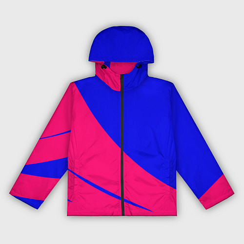 Женская ветровка Сочный синий с розовым двуцветный / 3D-Черный – фото 1