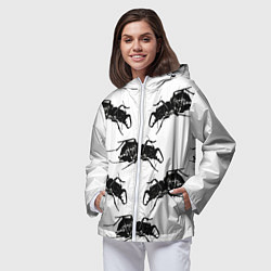 Ветровка с капюшоном женская Mezzanine, цвет: 3D-белый — фото 2