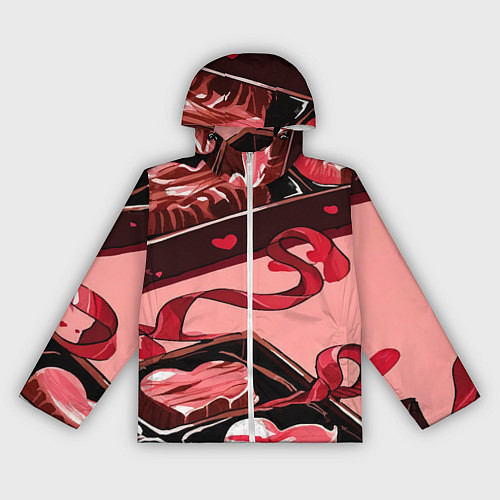 Женская ветровка Шоколадки в форме сердца / 3D-Белый – фото 1