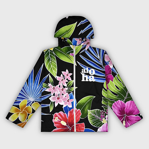 Женская ветровка Tropical flowers - aloha / 3D-Белый – фото 1