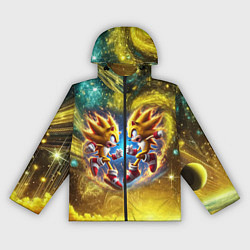Ветровка с капюшоном женская Sonic and Shadow battle in space - movie, цвет: 3D-черный