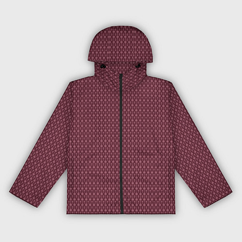 Женская ветровка Тёмный пыльно-розовый паттерн в горошек / 3D-Черный – фото 1