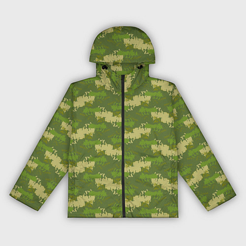 Женская ветровка Зеленый камуфляж / 3D-Черный – фото 1