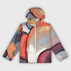 Ветровка с капюшоном женская Абстракция с кругами, цвет: 3D-белый