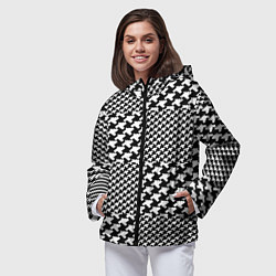 Ветровка с капюшоном женская Комбинация, цвет: 3D-черный — фото 2
