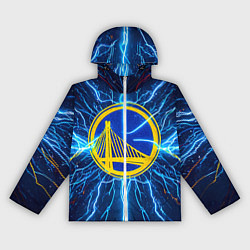 Ветровка с капюшоном женская Голден Стэйт Уорриорз в разрядах молнии, цвет: 3D-белый