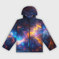 Ветровка с капюшоном женская Космическая текстура фон, цвет: 3D-черный