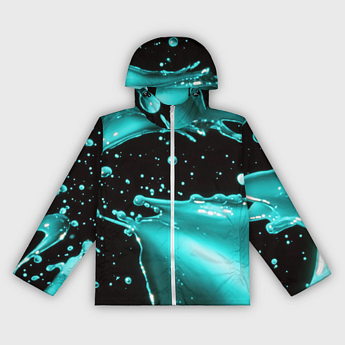 Женская ветровка Разрыв голубой краски / 3D-Белый – фото 1