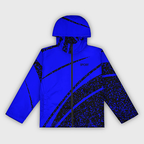 Женская ветровка Sport чёрно-синий ультрамарин в крапинку / 3D-Черный – фото 1