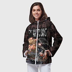 Ветровка с капюшоном женская Дни сакамото Нагумо и Осараги, цвет: 3D-белый — фото 2