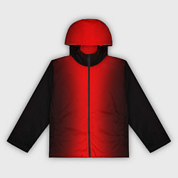 Ветровка с капюшоном женская Чёрно-красный градиент по центру, цвет: 3D-черный