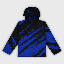 Ветровка с капюшоном женская The color is black and blue, цвет: 3D-черный