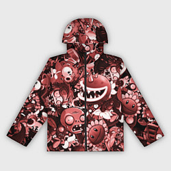 Ветровка с капюшоном женская Растения против зомби в красном цвете, цвет: 3D-черный