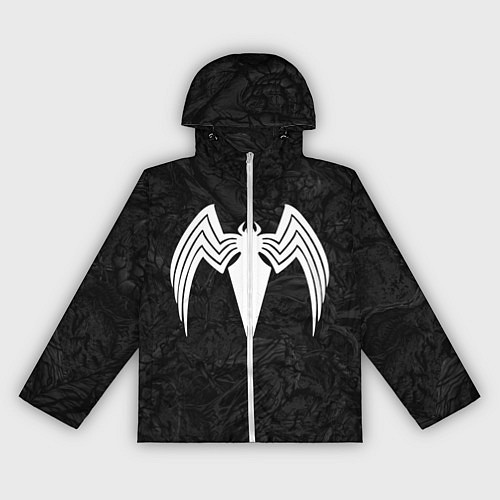 Женская ветровка Знак венома с текстурой симбиота / 3D-Белый – фото 1
