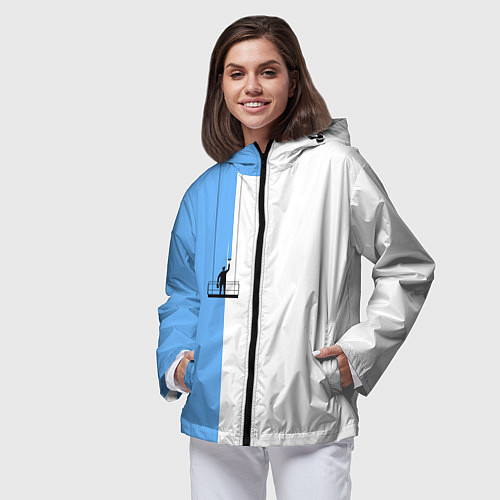 Женская ветровка Моляр красит стену / 3D-Черный – фото 3