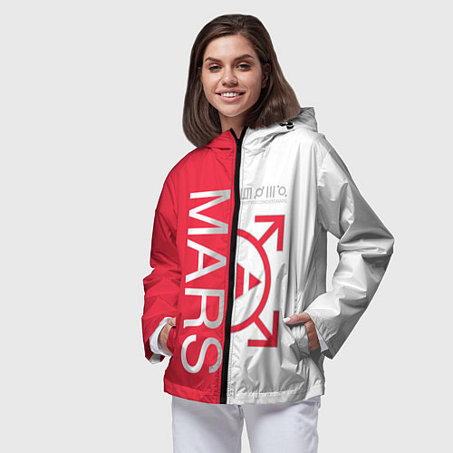 Женская ветровка 30 Seconds to Mars poster / 3D-Черный – фото 3