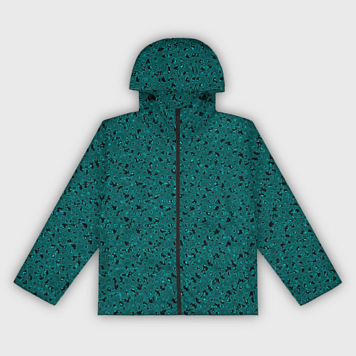 Женская ветровка Тёмный бирюзовый с чёрным текстура / 3D-Черный – фото 1