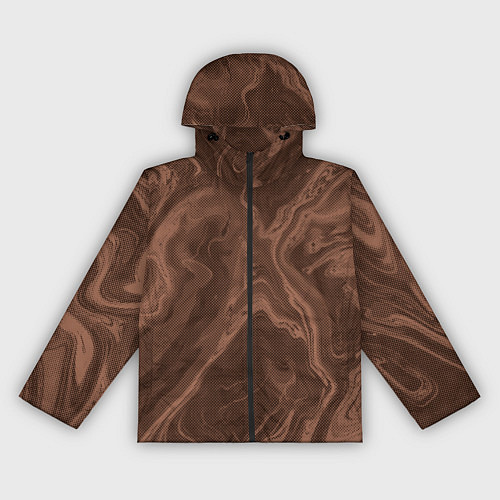 Женская ветровка Коричневый абстракция в точку / 3D-Черный – фото 1