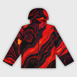 Ветровка с капюшоном женская Срез магматической породы, цвет: 3D-черный