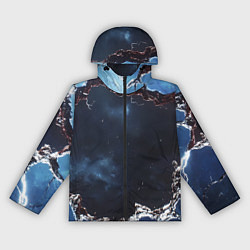 Ветровка с капюшоном женская Объемная дыра в стене текстура, цвет: 3D-черный