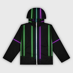 Ветровка с капюшоном женская Neon stripes, цвет: 3D-белый