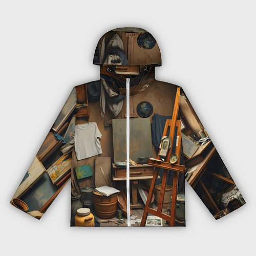 Женская ветровка Мастерская художника / 3D-Белый – фото 1