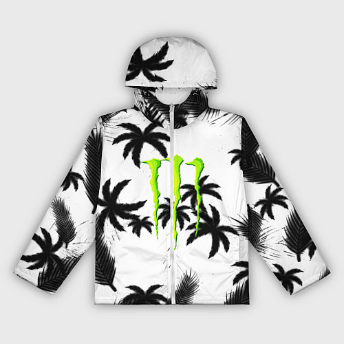 Женская ветровка Monster energy пальмы / 3D-Белый – фото 1