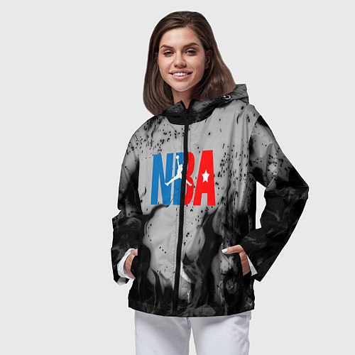 Женская ветровка NASA неоновый огонь / 3D-Черный – фото 3