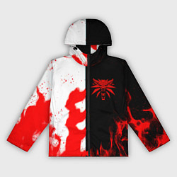 Ветровка с капюшоном женская Ведьмак огненный, цвет: 3D-черный