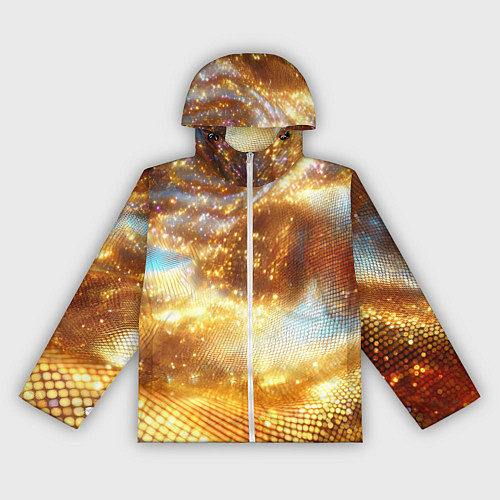 Женская ветровка Блестящая золотая текстура / 3D-Белый – фото 1