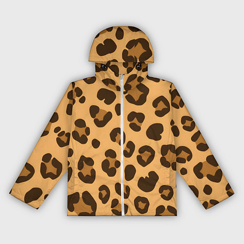 Женская ветровка Коричневые пятна леопарда / 3D-Белый – фото 1
