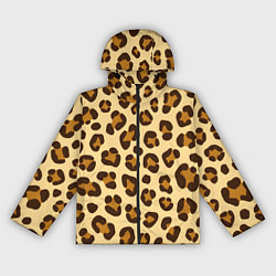 Ветровка с капюшоном женская Паттерн с пятнами леопарда, цвет: 3D-черный