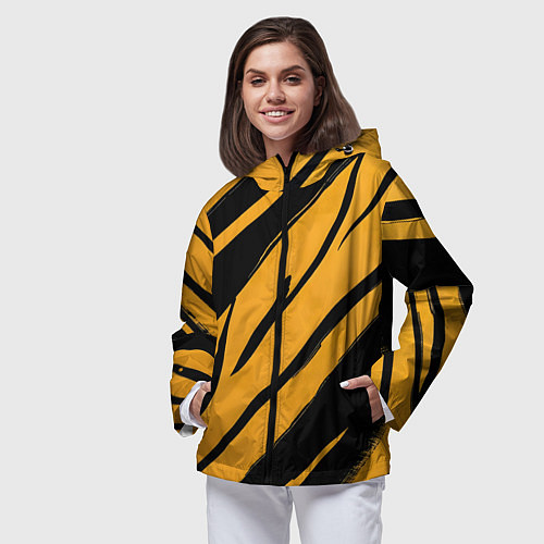 Женская ветровка Тигровый раскрас / 3D-Черный – фото 3