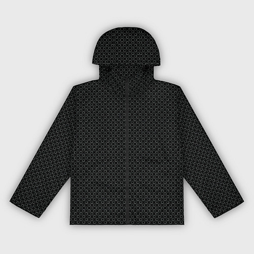 Женская ветровка Чёрный текстурированный мелкие квадраты / 3D-Черный – фото 1
