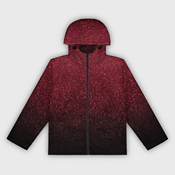 Ветровка с капюшоном женская Амарантовый градиент крошка, цвет: 3D-черный