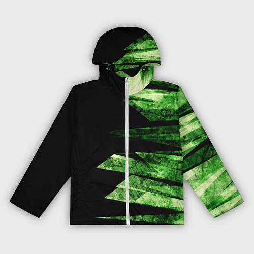Женская ветровка Color green black / 3D-Белый – фото 1