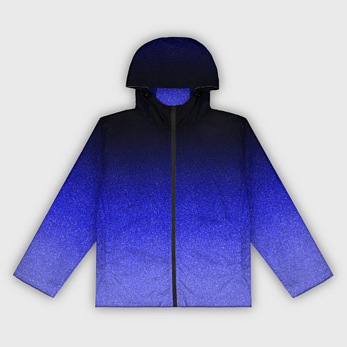 Женская ветровка Градиент индиго из чёрно в синий текстура крошка / 3D-Черный – фото 1