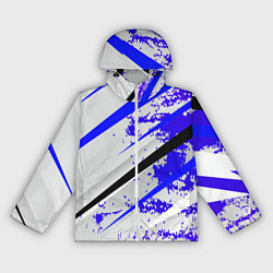 Ветровка с капюшоном женская Color white blue, цвет: 3D-белый