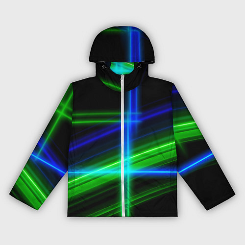 Женская ветровка Color blue black green / 3D-Белый – фото 1