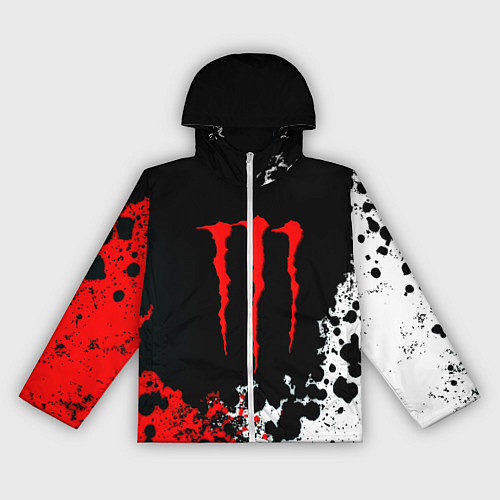Женская ветровка Monster energy брызги красок / 3D-Белый – фото 1