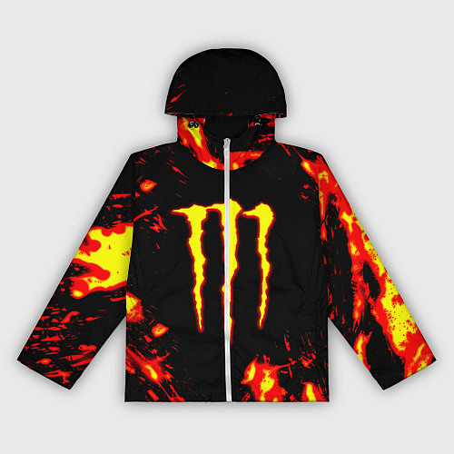 Женская ветровка Monster energy краски огненные / 3D-Белый – фото 1