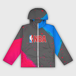 Ветровка с капюшоном женская NBA неоновые краски, цвет: 3D-белый