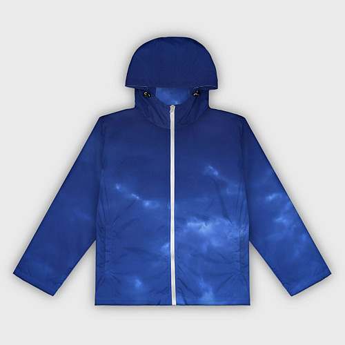 Женская ветровка Темный синий тучи на небе / 3D-Белый – фото 1